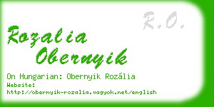 rozalia obernyik business card